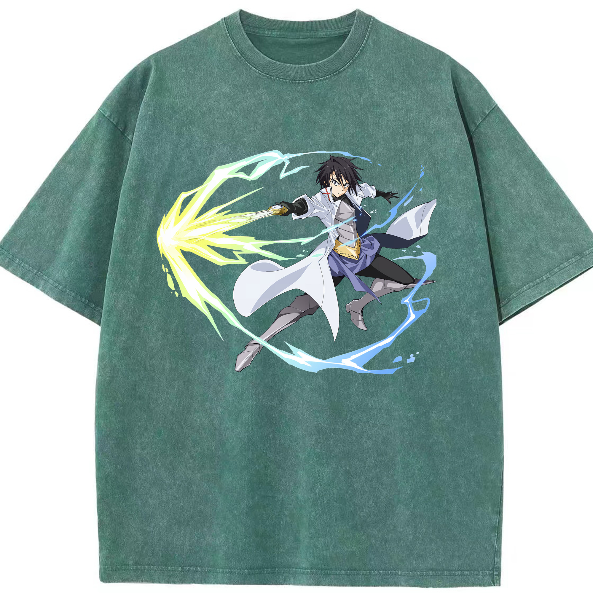 （画像用） 転スラ Regarding Reincarnated to Slime 綿100% ヴィンテージ風 半袖Tシャツ（フロントプリント）